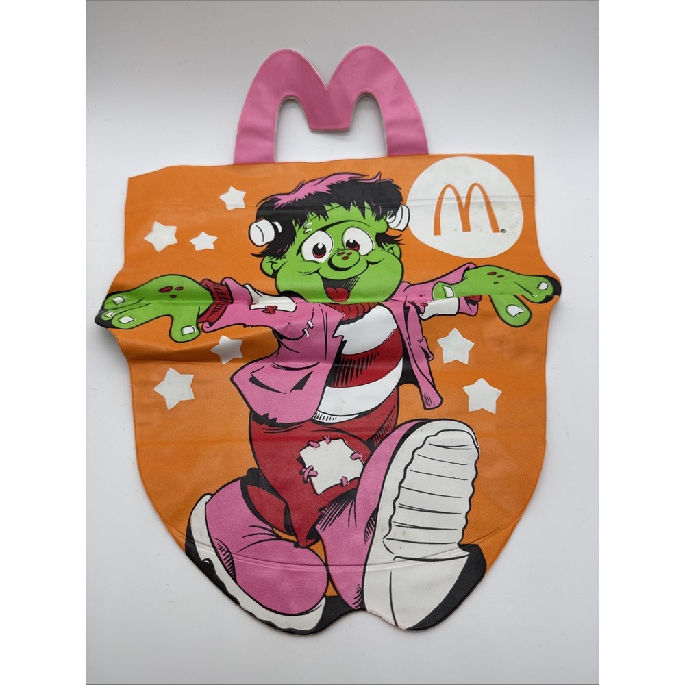 Vintage 90's McDonalds Halloween Trick Treat Bag Frankenstein Monster Happy Meal